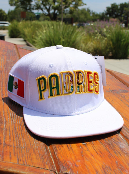 San Diego Padres Hat Mexican Flag - White
